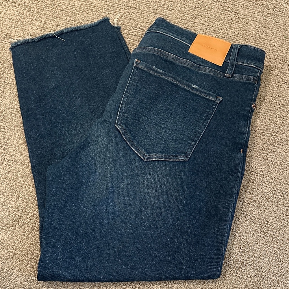Express jeans straight ankle 14 long